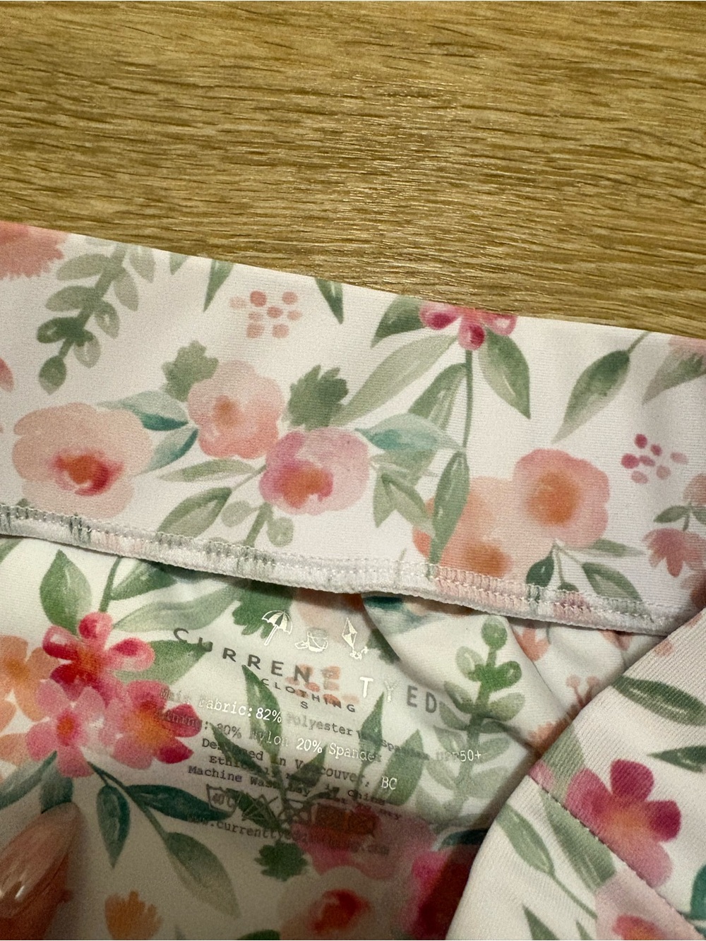 NWT Current Tyed High-Waist Floral Bikini Bottom - Pink & Green - Picture 7 of 9